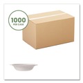 Bowls | Vegware WHBRG-12B 12 oz. Molded Fiber Compostable Sugarcane Tableware Bowl - White (1000/Carton) image number 1