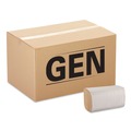 Perforated Roll & Hand Towels | GEN GENSF5001K 1-Ply 9 in. x 9.25 in. Single-Fold Paper Towels - Kraft (334/Pack, 12 Packs/Carton) image number 0