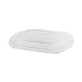 Food Containers & Lids | Pactiv Corp. YCN8463S00D0 9.38 in. x 8 in. x 0.38 in. Large Flat Lid Plastic ClearView MealMaster Lid with Fog Gard Coating - Clear (300/Carton) image number 1
