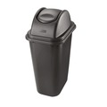 Waste Receptacle Lids | Rubbermaid Commercial FG306700BLA Rectangular Free-Swinging Plastic Lids - Black image number 3