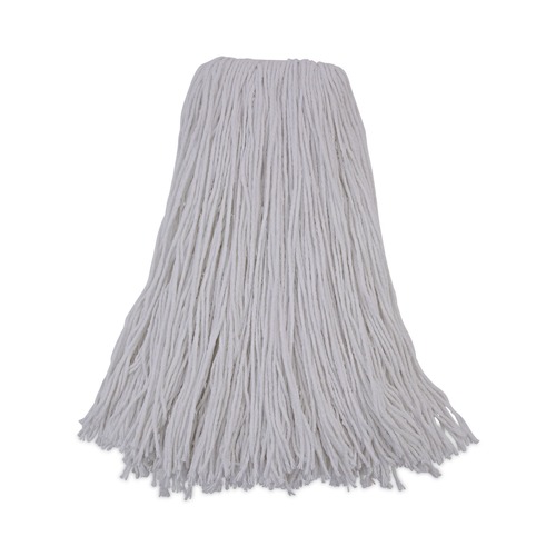 Mop Heads | Boardwalk BWK232R 32 oz. Rayon Fiber Premium Standard Head - White (12/Carton) image number 0