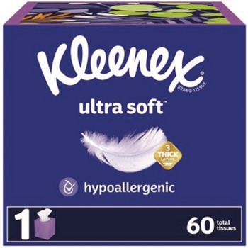 Kleenex 54278 Ultra Soft 3-Ply Facial Tissue - White (18/Carton)