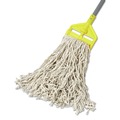 Mop Heads | Rubbermaid Commercial FGF11800WH00 24 oz. 1 in. Band Premium Cut-End Cotton Wet Mop Head - White (12/Carton) image number 1