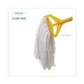 Mop Heads | Boardwalk BWKRM03024S Banded Rayon 24 oz. Cut-End Mop Heads - White (12/Carton) image number 4