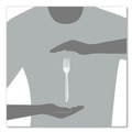 Disposable Forks | SOLO HSWFX-0007 Impress Heavyweight Full-Length Polystyrene Cutlery Fork - White (100/Box) image number 3