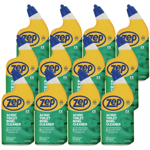Toilet Bowl Cleaners | Zep Commercial ZUATBC32 32 oz. Bottle Acidic Toilet Bowl Cleaner - Mint (12/Carton) image number 0