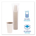 Cups | Boardwalk BWKWHT16HCUP 16 oz. Paper Hot Cups - White (20 Cups/Sleeve, 50 Sleeves/Carton) image number 3