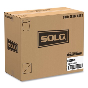 JANITORIAL | SOLO R3-43107 3 oz. Paper ProPlanet Seal Medical and Dental Graduated Cups - White/Blue (5000/Carton)