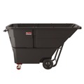 Carts & Trucks | Suncast Commercial RMTTSD150 1.5 cu. Yd. 1,300 lbs. Capacity Forkliftable Frame Standard Duty Tilt Truck - Black/Red image number 0
