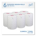 Perforated Roll & Hand Towels | Scott 47032 1-Ply 8 in. x 580 ft. Slimroll Towels - White/Pink (6 Rolls/Carton) image number 1