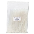 Office Cable Management | Tatco 22300 50 lbs. 11 in. x 0.19 in. Nylon Cable Ties - Natural (500/Pack) image number 0