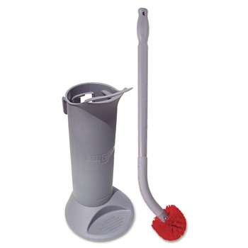 TOILET BRUSHES | Unger BBWHR Wand/Brush Holder/Two Heads Ergo Toilet Bowl Brush Complete - Gray