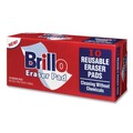 Scouring Pads & Sticks | Brillo 56102 3.2 in. x 4.6 in. Commercial Eraser Pads - White (12/Carton) image number 2