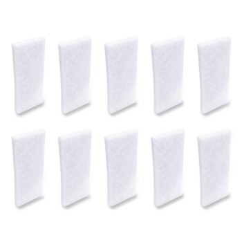 Boardwalk 7100360064 4.62 x 10 Fine Grade Utility Pad - White (10/Carton)