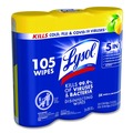 Cleaning Cloths & Wipes | LYSOL Brand 19200-82159 7 in. x 7.25 in. 1-Ply Disinfecting Wipes - Lemon and Lime Blossom White (3/Pack) image number 1