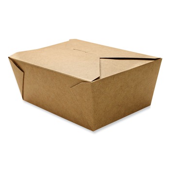 FOOD CONTAINERS AND LIDS | GEN KS10123 Reclosable 110 oz. Paper Take-Out Box - Kraft (160/Carton)