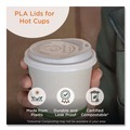 Cup Lids | World Centric CULCS8 PLA Lids for Hot Cups - White (1,000/Carton) image number 1