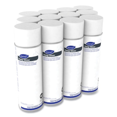 Stainless Steel Cleaners | Diversey Care 94970590 16 oz. Aerosol Spray Deep Gloss Stainless Steel Maintainer (12/Carton) image number 0