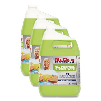 Mr. Clean 02621 1 Gallon Finished Floor Cleaner - Lemon Scent (3/Carton)