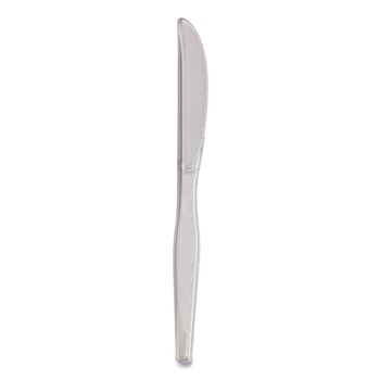 Dixie KH017 Heavyweight Polystyrene Cutlery Knives Pack - Clear (1000/Carton)