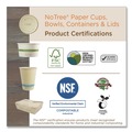 Food Containers & Lids | World Centric BO-NT-32W No Tree 5.9 in. Diameter x 3.1 in. h Wide Sugarcane Paper Bowls - Natural (300/Carton) image number 4