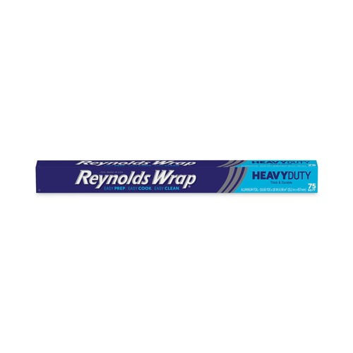 Foil Wraps | Reynolds Wrap PAC F28028 18 in. x 75 ft. Heavy-Duty Aluminum Foil Roll - Silver image number 0