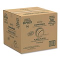 Plates | Dart 9CPWCR 9 in. 3-Compartment Concorde Foam Plate - White (4 Packs/Carton) image number 0