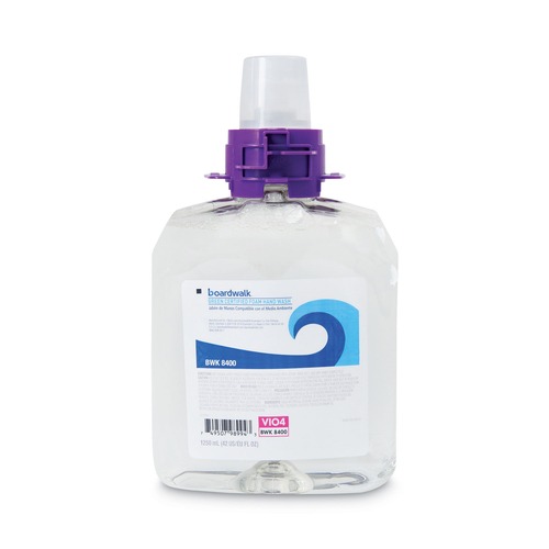 Soap Refills | Boardwalk 6165-04-GCE00VL Green Certified Fragrance Free 1250 mL Foam Soap Refills (4/Carton) image number 0