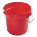 Buckets & Wringers | Rubbermaid Commercial FG296300RED 10-Quart 10.5 in. Round Plastic Utility Pail - Red image number 1