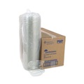 Food Containers & Lids | Pactiv Corp. 0CA910080000 EarthChoice 4.92 in. x 5.87 in. x 1.32 in. 8 oz. Plastic Recycled PET Hinged Container - Clear (200/Carton) image number 4