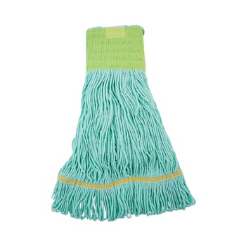Boardwalk BWK1200MEA EcoMop Looped-End Recycled Fibers Mop Head - Medium, Green