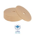 Floor Pads-Cleaning, Buffing & Polishing | Boardwalk 7000126614 27 in. Diameter Burnishing Floor Pads - Tan (5/Carton) image number 3
