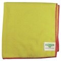 Cleaning Cloths & Wipes | Unger MF40Y 16 in. x 15 in. SmartColor Heavy-Duty MicroWipes - Yellow/Red (10/Pack) image number 0