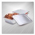 Steam Table Parts | Handi-Foil 2049-30-100FC 11.16 in. x 12.75 in. Steam Table Pan Lids with Full Curl Edge (100/Carton) image number 1