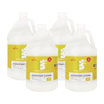  | Boulder Clean 003137CT 128 oz. Bottle Disinfectant Cleaner - Lemon Scent (4/Carton)