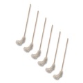 Mops | Boardwalk BWK132C #32 White Cotton Head 54 in. Natural Wood Handle Handle/Deck Mop (6/Pack) image number 0