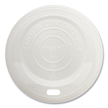 BEVERAGEWARE | World Centric CULCS8 PLA Lids for Hot Cups - White (1,000/Carton)