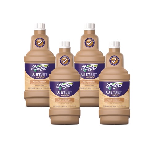 Floor Cleaners | Swiffer 77133 WetJet System 1.25 L Bottle Cleaning-Solution Refill - Blossom Breeze Scent (4/Carton) image number 0