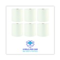 Perforated Roll & Hand Towels | Boardwalk BWK35XTRA 1-Ply 8 in. x 800 ft. Xtra Roll Towels - White (6 Rolls/Carton) image number 3