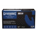 Food Service Disposable & Single Use Gloves | Ammex GWRBN46100 9.5 in. 6 mil Heavy-Duty Industrial Nitrile Gloves - Large/Royal Blue (1000/Carton) image number 0