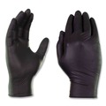 Janitorial Disposable & Single Use Gloves | Ammex ABNPF46100 9.5 in. Long 3 mil Powder-Free Nitrile Exam Gloves - Large/Black (1000/Carton) image number 1
