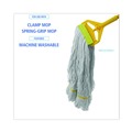 Mop Heads | Boardwalk BWK501WH 5 in. Headband Cotton/Synthetic Super Loop Wet Mop Head - Small, White (12/Carton) image number 7