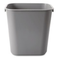 Indoor Waste Receptacles | Rubbermaid Commercial FG295500GRAY 3.5-Gallon Rectangular Deskside Plastic Wastebasket - Gray image number 0