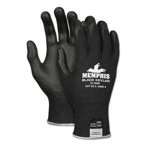 Work & Welding Gloves | MCR Safety 9178NFXL 9178NF Kevlar/Nitrile Foam Gloves - Black/X-Large (1-Pair) image number 0
