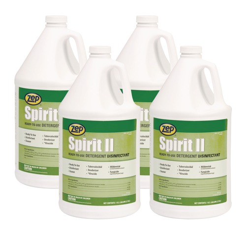 Disinfecting & Cleaning Solutions | Zep Professional 67923 Spirit II 1-Gallon Bottle Ready-to-Use Disinfectant - Citrus Scent (4/Carton) image number 0