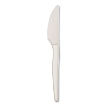 DISPOSABLE KNIVES | WNA EPS001 7 in. EcoSense Renewable Plant Starch Cutlery Knife (1000/Carton)
