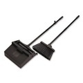 Dust Pans | Carlisle 36141503 11.8w x 36h Duo-Pan Upright Dust Pan and Broom with 24.5 in. Handle - Black image number 2