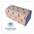 Perforated Roll & Hand Towels | Boardwalk BWK6191 9.05 x 10 Windshield Paper Towels - Blue (9/Carton) image number 5