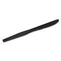 Disposable Knives | Dixie KM517 Plastic Cutlery Heavy Mediumweight Knives - Black (1000/Carton) image number 1