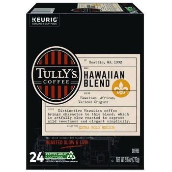  | Tully's Coffee 5000373793 Coffee K-Cups - Hawaiian Blend (24/Box)